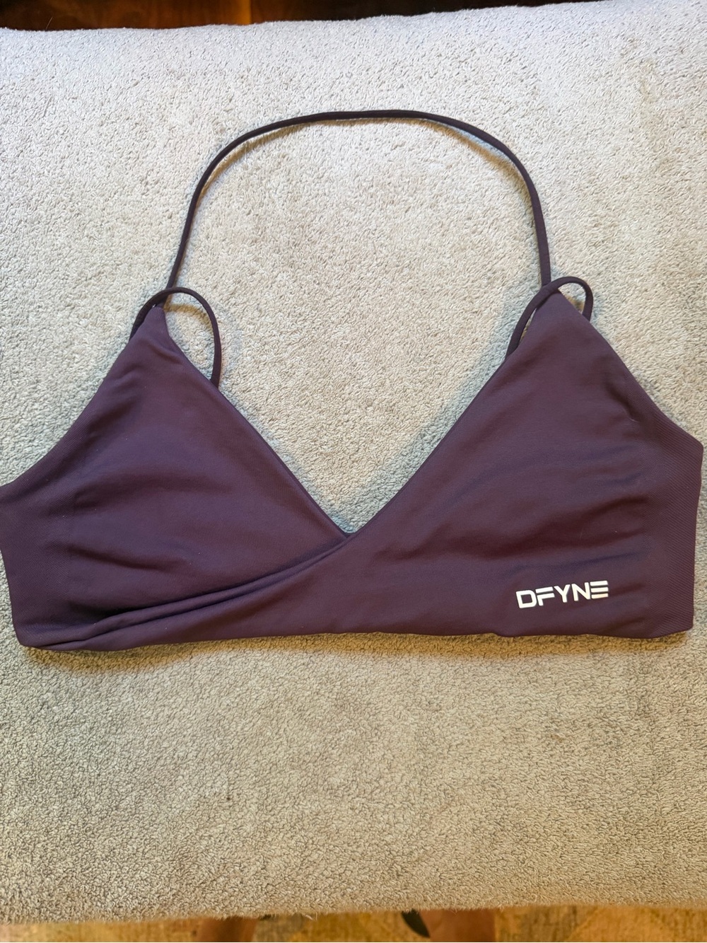 DFYNE Purple Vision Twist Front Sports Bra